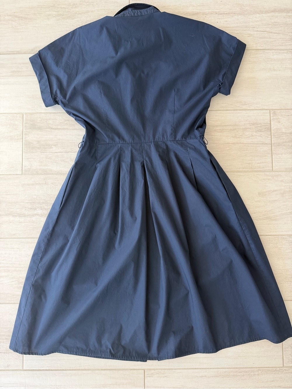 Talbots Classic Navy Button-Front Midi Shirtdress - Navy Size 10 - Picture 8 of 9